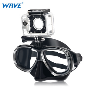 Masque de plongée avec support GoPro, verre trempé, étanche pour la plongée et la natation - Product Image 1