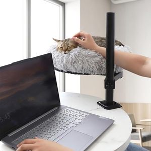 Cama de mesa para gatos ajustable en altura de fábrica con soporte elevado de metal giratorio para gatos - Product Image 6