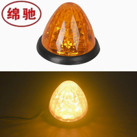 Luz de Marcador Lateral LED DEBA Amber de 3 Pulgadas y 16 LED con Bisel Cromado, Tipo Bala/Sandía, 12V/24V, 3000 Lúmenes para Camión y Remolque, Venta al por Mayor