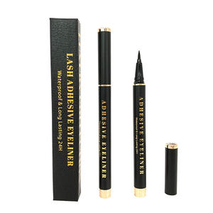 Set d'eyeliner vegan imperméables de marque privée crayons à stylo liquide personnalisés série de maquillage des yeux adhésif miroitant avec eyeliner - Product Image 3