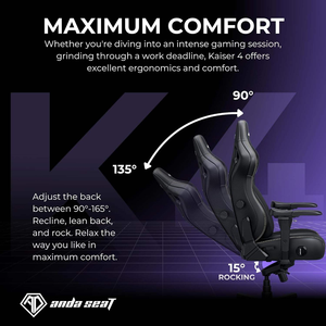 Fauteuil <span class=keywords><strong>gamer</strong></span> Kaiser PRO XL de grande taille, avec accoudoirs 5D haut de gamme, <span class=keywords><strong>grand</strong></span> siège, élégant, avec coussin de tête magnétique. - Product Image 5