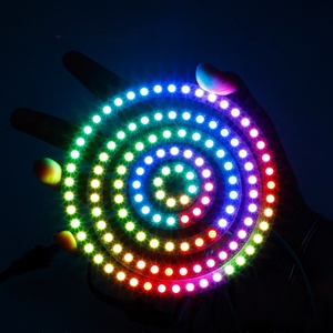 <span class=keywords><strong>Anneau</strong></span> circulaire LED RGBIC WS2812B, lumière pixel à plaque rigide, couleur pleine, individuellement programmable, œil d'ange, 5050, intelligent, magique, programmable - Product Image 2