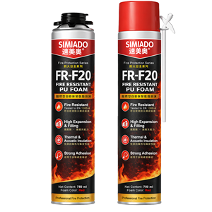 Mousse expansive ignifuge PU de 750 ml pour l'étanchéité des portes et fenêtres dans la construction - Product Image 1