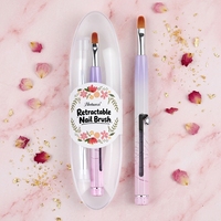 Pinceau à ongles rétractable innovant breveté avec embouts amovibles et remplaçables, outil professionnel pour le dessin et le traçage des ongles