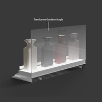 Base acrylique givrée translucide Porte-parfum illuminé Affichage de parfum à base led