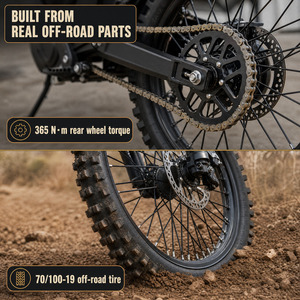 Moto Elettrica <span class=keywords><strong>da</strong></span> Corsa Fuoristrada 8000W con Motore Centrale, Batteria al Litio 72V 36Ah, per Competizioni Professionali <span class=keywords><strong>Adulti</strong></span> - Product Image 5