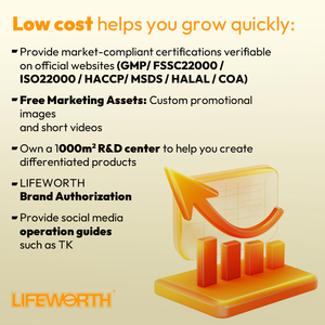 Lifeworth Cam hương vị Chewable Vitamin D3 kẽm làm trắng da Vitamin C đầy Gummies - Product Image 6