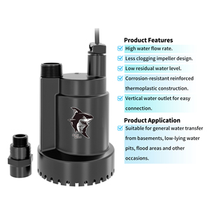 Pompe à eau utilitaire Connexion facile Sortie d'eau verticale Transfert d'eau Pompe utilitaire submersible pour sous-sols - Product Image 1