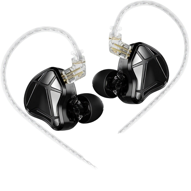 KZ Axas 3.5mm Noise Isolation Built-in Mic DSP 4 EQ Modes Decoding Custom Fit Dynamic Driver Gaming Earphone IEM Headphone