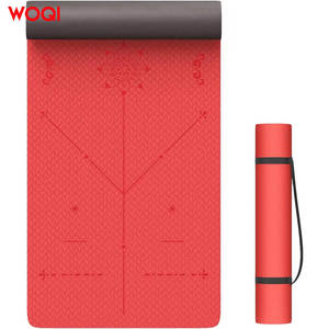 Tapis de yoga Woqi 6 mm d'épaisseur en TPE, couleur rouge brique, rectangulaire, universel pour l'exercice et le fitness - Product Image 1