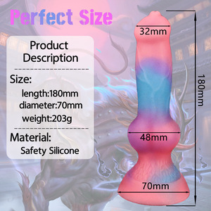 Dildo realistico <span class=keywords><strong>in</strong></span> silicone per donna, giocattolo sessuale luminoso al buio, <span class=keywords><strong>plug</strong></span> anale e dildo con ventosa - Product Image 3