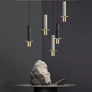 Lámpara Colgante LED de Diseño Danés Posmoderno, Altura Ajustable, Lujo, Mármol Terrazo, para Barra, Restaurante, Hotel - Product Image 4