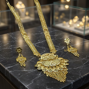 Wholesale 14K 18K 24K Micro Gold Filled Traditional Design <b>Necklaces</b>, Fashion Jewelry Micro Gold Plated Forming <b>Long</b> Jewelry Set - Product Image 3