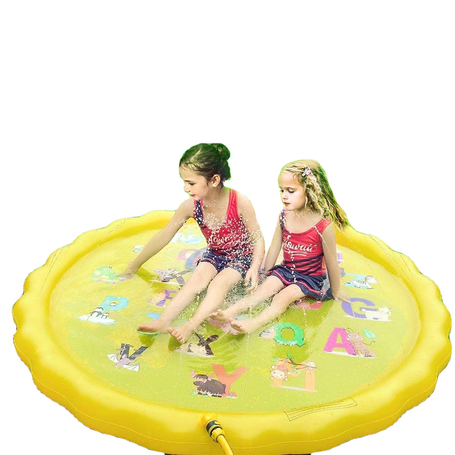 Спринклерная система для детей, начинающих ходить, Грязезащитный коврик игровой коврик 67 "надувной детский Открытый Водные игрушки Алфавит От 2 до 8 лет