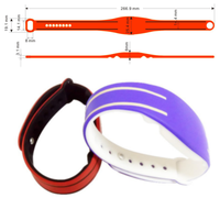 YIAN G17 Mini-étiquette RFID en silicone avec puce optionnelle pour hôtels, cartes de visite, paiements, cartes de membre 860-960 MHz 13,56 MHz 125 kHz