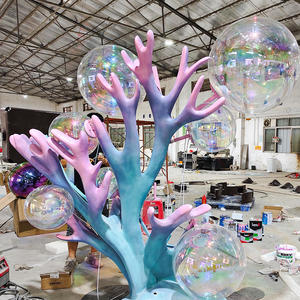 Acquario marino vita corallo scultura in fibra di vetro personalizzazione installazione fisica - Product Image 3