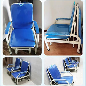 Nuevo diseño de metal ajustable plegable paciente asistente cama médico Hospital escolta silla/cama acompañante silla - Product Image 6