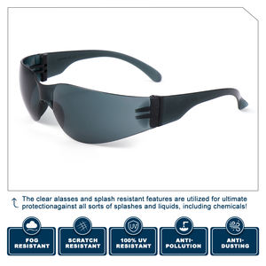 نظارات أمان من الشركات المصنعة بدون إطار مقاومة للخدش، نظارات واقية معتمدة وفق معيار ANSI Z87 للرجال والنساء - Product Image 6
