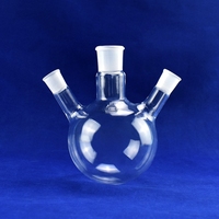 Fiole à fond triple col en silice fondue SiO2 haute pureté HaiChuan JGS2, transparente, 400 Mesh (38m), pour usage en laboratoire semi-conducteur, tolérance aux acides