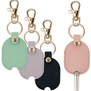 Unisex Durable PULeather <b>Key</b> <b>Ring</b> <b>Key</b> Protector Car <b>Key</b> Cover Sleeve Keychain Charm <b>Bag</b> Car Pendant - Product Image 1