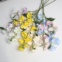 Handgefertigte Künstliche Seidenblumen Maiglöckchen mit Stiel für Hochzeit, Outdoor, Hotel-Dekoration, Umweltfreundlich