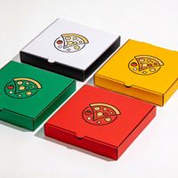 Boîtes à pizza personnalisées en carton ondulé Kraft, emballages pour pizzas de 6 à 18 pouces, parfaites pour les commandes à emporter
