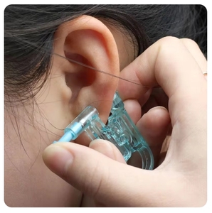 Kit de Pistola Perforadora de Orejas Desechable, Ajustable, Ecológica, de Plástico Azul, con Herramientas de Perforación de Nariz y Orejas, Seguro y Aséptico, Venta al Por Mayor - Product Image 3