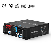 Batterie LiFePO4 24V 200Ah 5.12kWh à montage en rack avec application et auto-chauffage pour stockage d'énergie solaire - Vente en gros usine