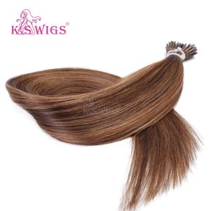 Extensiones de cabello K.SWIGS Premium I-Tip, cabello virgen Remy, doblemente tramado, completo y espeso de la raíz a la punta, textura lisa y sedosa. - Product Image 5
