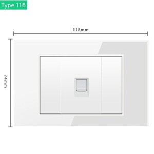 ประเภท 118 สายเคเบิลเครือข่ายติดผนัง ซ็อกเก็ต สวิตช์ แผงสัมผัส กระจก ทีวีบ้าน และคอมพิวเตอร์อเนกประสงค์ - Product Image 3