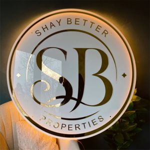 Dấu Hiệu Logo doanh nghiệp acrylic với neon, logo LED 3D, bảng hiệu cửa hàng tùy chỉnh, bảng hiệu Neon để trang trí tường văn phòng, bảng hiệu logo làm đẹp, - Product Image 3