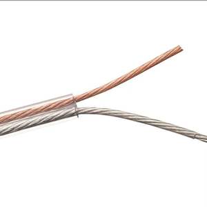 สายลำโพงโปร่งใสสีทอง & เงิน/ทองแดงชุบดีบุกสีดำและสีแดง2*1.5มม. มีความยืดหยุ่นสายลำโพงเสียง - Product Image 1