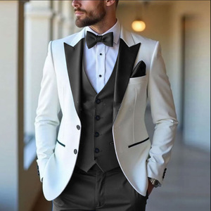 Costumes de <span class=keywords><strong>mariage</strong></span> <span class=keywords><strong>pour</strong></span> hommes de haute qualité en gros, costumes slim fit, smoking 3 pièces, costumes de cérémonie <span class=keywords><strong>pour</strong></span> hommes - Product Image 3