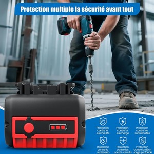Batterie au lithium de remplacement <span class=keywords><strong>18V</strong></span> pour outils électriques <span class=keywords><strong>Bosch</strong></span>, batterie BAT618 BAT619 BAT610 BAT609 BAT612 BAT622 <span class=keywords><strong>18V</strong></span> 20V Li-ion - Product Image 3