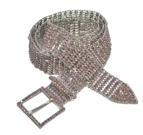 תכשיטים אופנה מלא בלינג קריסטל יהלום ריינסטון שרשרת מתכת נשים חגורות חתונה אביזרי שמלה קישוט אבנט חגורה