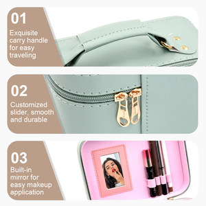 Prix d'usine <span class=keywords><strong>pas</strong></span> <span class=keywords><strong>cher</strong></span> Train de <span class=keywords><strong>maquillage</strong></span> de voyage Boîte de rangement pour cosmétiques avec miroir - Product Image 2