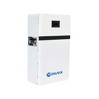 WINUNIK 51.2V 100Ah 5.12kWh Baterai Penyimpanan Energi Surya Rumah LiFePO4 yang Dapat Ditumpuk dan Dipasang di Dinding untuk Cadangan Daya PV Rumah Tangga