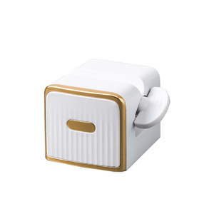 <b>Toothpaste</b> Dispenser Wall Mounted Adhesive Rectangular Green And White For Bathroom Use - Product Image 5