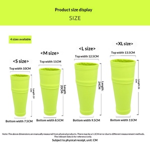 <span class=keywords><strong>Protège</strong></span>-tibias de football personnalisés en polyester pour adultes et enfants – Équipement d'entraînement portable, respirant et antidérapant – Manchon de mollet de football - Product Image 3