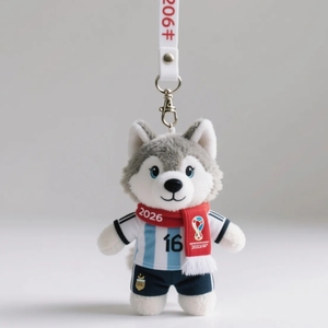 Mini bông sang trọng Sói búp bê Keychain tùy chỉnh sưu tập điện thoại di động phụ kiện - Product Image 3