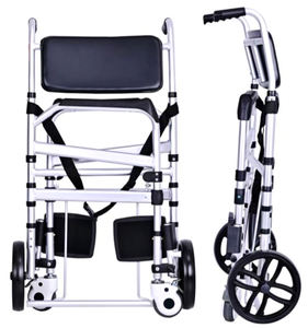 軽量折りたたみ車椅子モダンローリングシャワーチェアホイールベッドサイドコンモードチェア高齢者障害者用 - Product Image 3