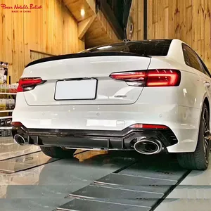 RS4 Bodikits For Audi A4 S4 B9 Rear Bumper With Diffuser For Audi A4 S4 B9 2017 2018 2019