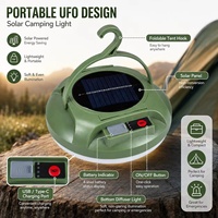 Lámpara Solar LED de 20W ABS, 2400mah, para Exteriores, Camping, Trabajo, Lámpara Colgante Solar, Venta al Por Mayor de Fábrica