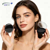 Boîtier compact vide de haute qualité 8g en ABS+AS transparent et recyclable pour poudre libre, fard à joues et illuminateur