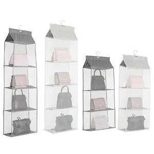 FF246 Garderoben schrank Organizer für Geldbörsen kupplung Staub dichte Aufbewahrung halter Tasche Transparenter hängender Handtaschen-Organizer