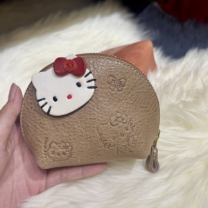 <span class=keywords><strong>Monedero</strong></span> de Cuero Genuino Hecho a Mano con Cierre de Cremallera y Diseño de Dibujos Animados, Mini Cartera Creativa con Forma de HK, Bolsa Pequeña Premium para Mujer, Regalo - Product Image 2