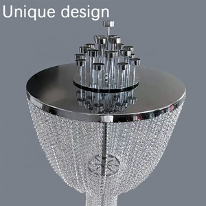 Large <strong>Tall</strong> Crystal Flower <strong>Stand</strong> for Wedding Table <strong>Lamp</strong> Decorative Amazing Hanging Simple Flexible for Wedding Centerpiece - Product Image 4