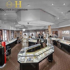 เฟอร์นิเจอร์ร้านขายเครื่องประดับสั่งทำราคาโรงงาน ตู้โชว์เครื่องประดับพร้อมไฟ LED สำหรับร้านค้าในห้างสรรพสินค้าขนาดใหญ่ - Product Image 1