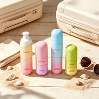 Ensemble de flacons vides personnalisés mats pour cosmétiques et soins de la peau, flacon vide pour spray capillaire, sérum, lotion, avec bouchon à bille