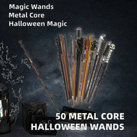 50 modèles de baguettes magiques de collection Harried à noyau en résine, avec sang artificiel et accessoires d'horreur, pour films, cosplay, magie, cadeau d'Halloween Merrycoo